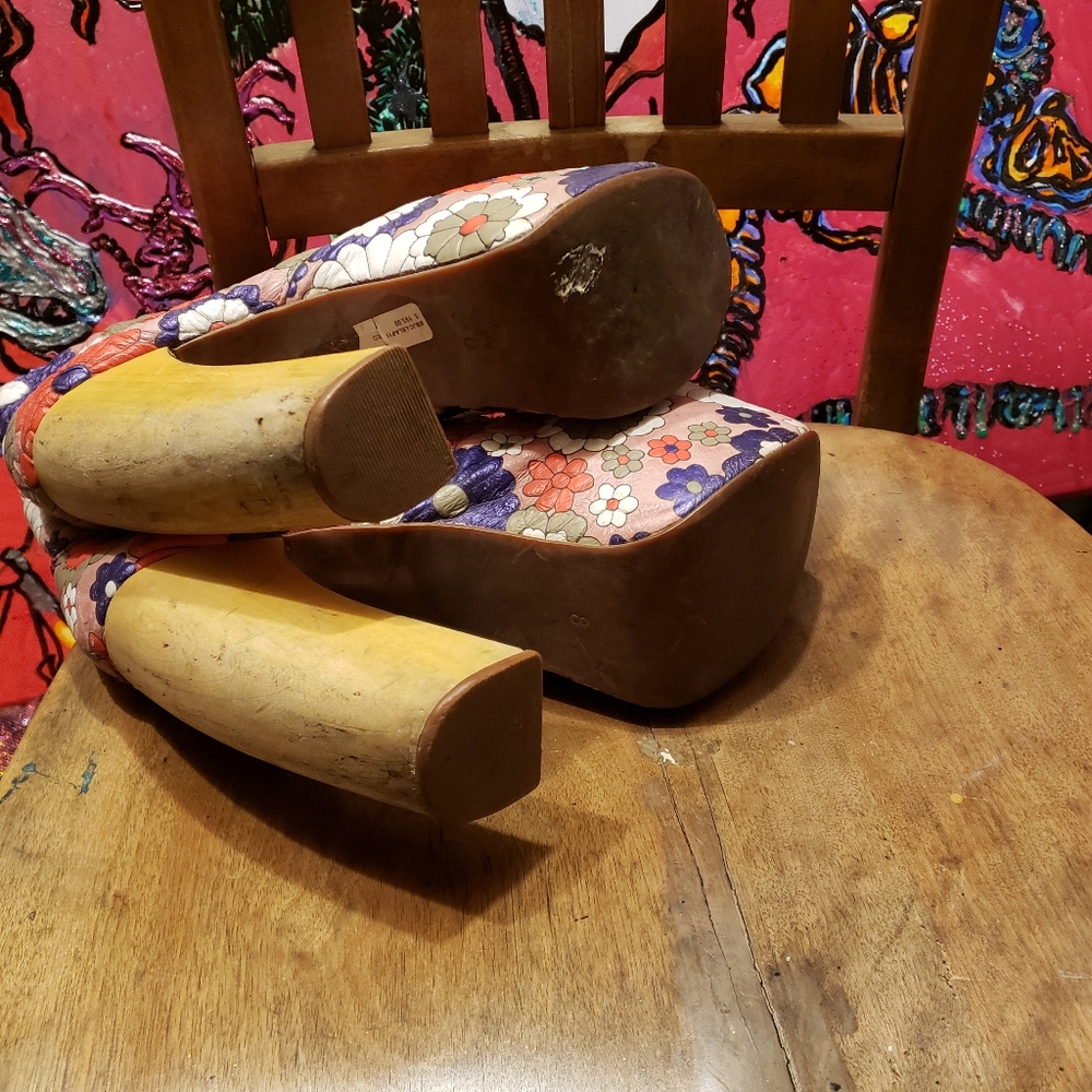 JEFFREY CAMPBELL LELA Floral Platforms 8 Rare - Picture 5 of 9